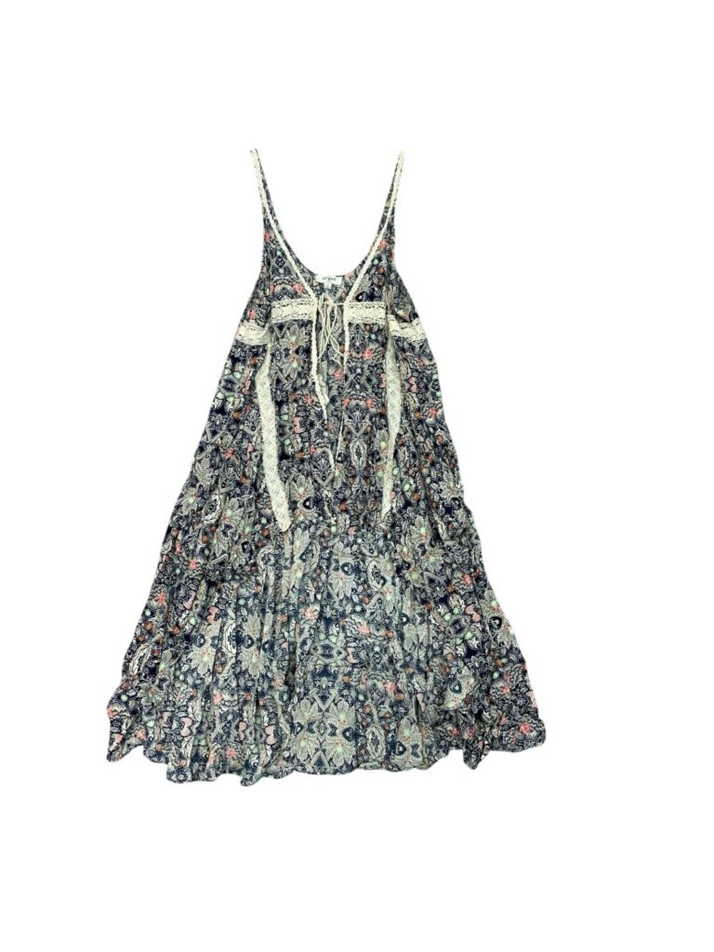 Umgee Women's M Boho Sleeveless Floral Lace  Beach Cover up F1310